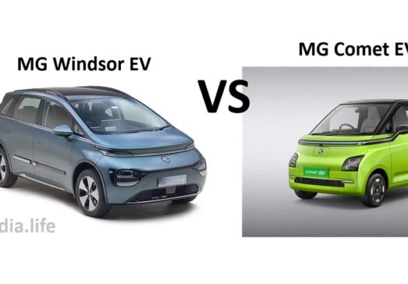 MG windsor ev vs MG comet ev