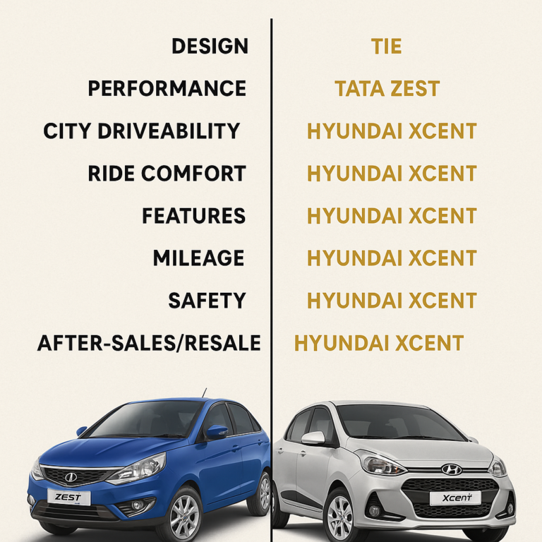 Tata Zest vs Hyundai Xcent