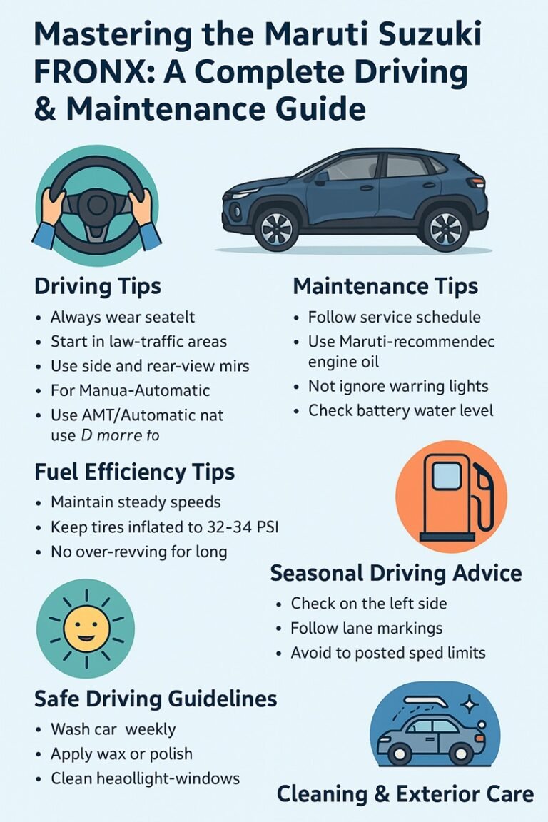 Maruti Suzuki FRONX A Complete Driving & Maintenance Guide