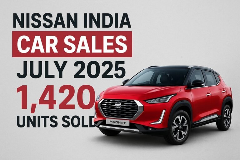 Nissan India Car Sales July 2025 1,420 Units Sold