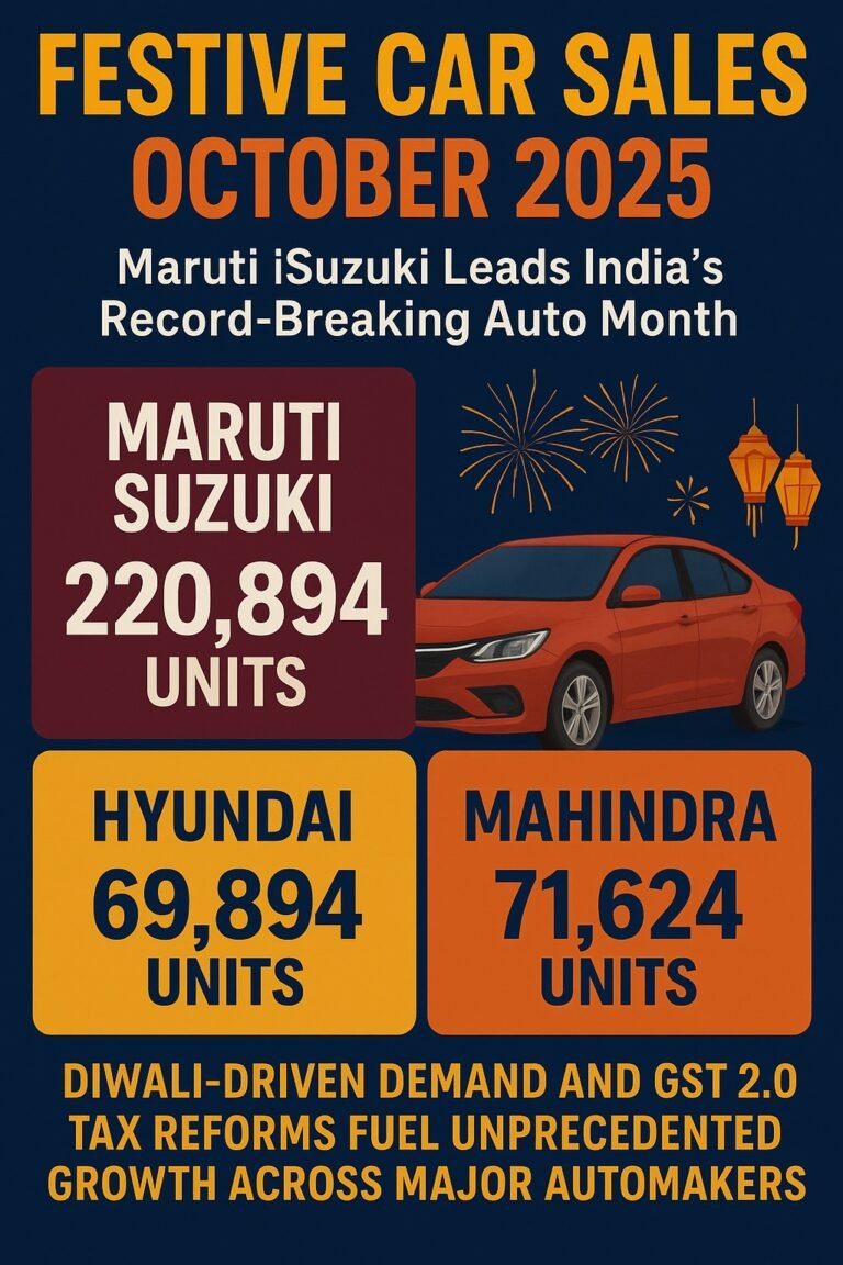 Festive Car Sales October 2025 Know which company sold how many units