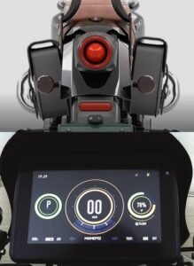 Komaki MX 16 Pro Back Side and Speedometer